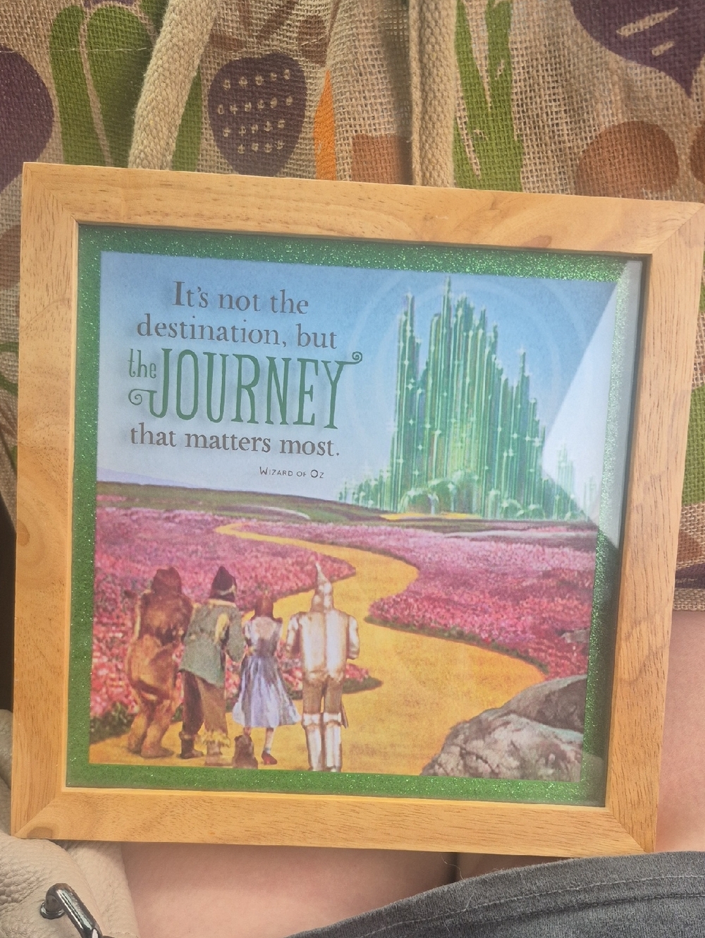 Wizard of Oz 'Journey' Framed Art Print - Yellow & Green